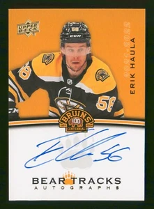 2023-24 Centennial Boston Bruins Erik Haula Bear Tracks Auto BT-EH 85044 - Imagen 1 de 2