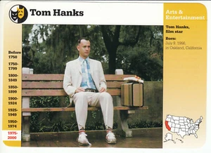 TOM HANKS Actor Forrest Gump 1997 GROLIER PICTURE STORY OF AMERICA CARD #69-15 - Picture 1 of 1