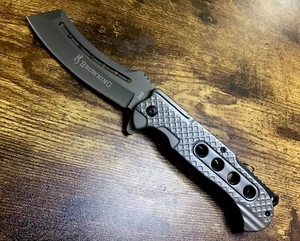 Browning 363 Titanium Tactical Folding Knife EDC All Metal Handle Survival camp! - Picture 1 of 6
