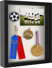 11X14 Shadow Box Frame in Black with Soft Linen Back - Engineered Wood with Poli