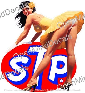 STP STICKER SEXY GIRL 5" MECHANIC TOOLBOX SIGN CHEST USA - Picture 1 of 1