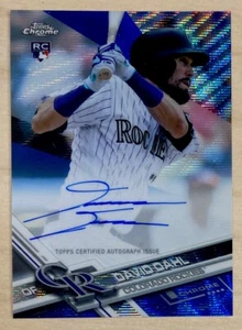 DAVID DAHL 2017 Topps Chrome ROOKIE AUTOGRAPHS BLUE WAVE REFRACTORS 36/75 #RA-DD - Picture 1 of 3