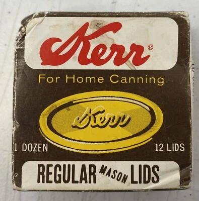 Vintage VTG NOS NEW Kerr Mason Canning Jar 12 Lids Regular Mouth 1 DOZEN - Image 1 of 3