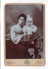 CAB Foto Feine Dame mit kleinem Jungen / Josefine Mayr + Walter - Wien 1904