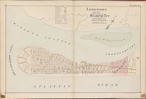 1896 ATLANTIC CITY NEW JERSEY RISLEYS CHANNEL GREAT EGG HARBOR INLET ATLAS MAP - Picture 1 of 2
