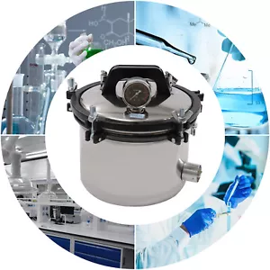 Sterilizzatore Medico 8L Autoclave Sterilizzatore a Vapore Attrezzatura Dentale Sterilizzazione - Foto 1 di 8