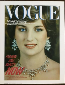 1981 Lady Diana Spencer Hochzeit Mode Deckblatt/Poster ca. Größe = (8” x 6”) - Bild 1 von 13