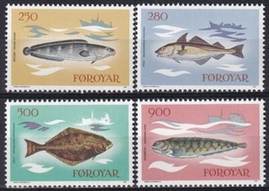 Faroe 1983 Yvert #80/83 Fauna Fish MNH VF - Picture 1 of 1