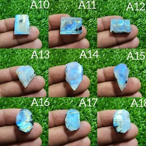 Ultimate Fine Blue Rainbow Moonstone Rough Crystals & Mineral Specimens Gemstone - Picture 1 of 19