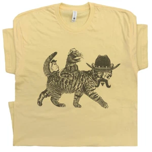 Camiseta Vaquero Gato Camisa Maullido Divertida Linda Camisa Gato De Colección para Mujeres Hombres Niños - Imagen 1 de 6