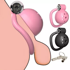4 Misure Anelli Gabbia Traspirante Dispositivo di Castità Maschile Mini Bondage Lock per Uomo BDSM - Foto 1 di 27
