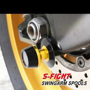 Gold 8MM Rear Swingarm Spools Sliders For Kawasaki Ninja 7 Hybrid /Z7 Hybrid ABS - Picture 1 of 5
