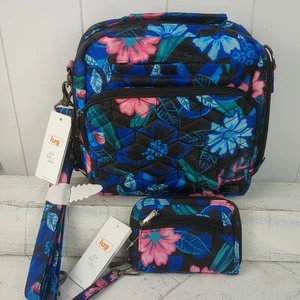 Lug Ranger Crossbody Bag & Rodeo Wallet Resort Black Tropical Flowers R&R Duo - Bild 1 von 16