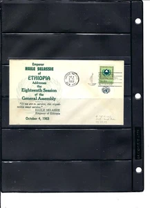 1963 UN EVENTO ESPECIAL Cubierta (Haile Selassie de Etiopía se dirige a la ONU) - (616A) - Imagen 1 de 1