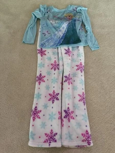 Frozen Elsa 2 Piece Fleece Pajamas Size 10/12 - Picture 1 of 5