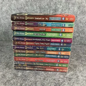 R.L. Stine Seniors Fear Street First Edition Full Set 12 Books 1990s Horror Lot - Foto 1 di 4