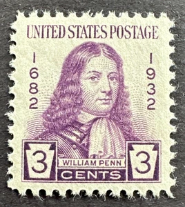 US 1932 Sc# 724 Mint Stamp MNH William Penn 250th Anniv. Arrival - Picture 1 of 2