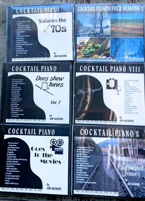 JIM HASKINS-CD Cocktail Piano LOT   Vol 1, V111, 10,11,12 Salute 70s Goes Movies - Image 1 of 4