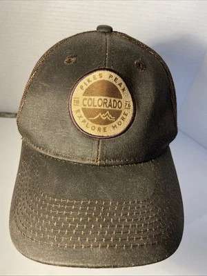 Sombrero Colorado Pikes Peak marrón imitación cuero The Game ajustable para hombre Foto 1 de 4