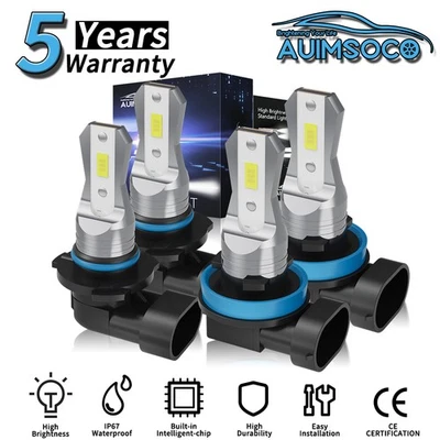 Para Honda CR-V 2015-2021 4x faros LED haz alto/bajo bombillas brillantes 24000LM 6500K Foto 1 de 4