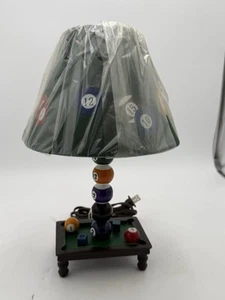 🎱BILLIARD Pool Table 🌟🎱balls Desk Lamp ORIGINAL GREEN FELT SHADE Game Room - Picture 1 of 12