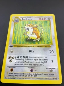 Shadowless WOTC - 1st Ed Raticate 40/102 - Base Set Pokemon Karte - Bild 1 von 2