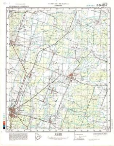 Mapa topográfico militar soviético ruso - DARBENAI (Lituania), 1:50K, edición 1990 - Imagen 1 de 5