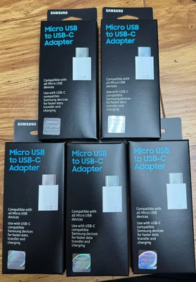 5 PACK!! Original Samsung USB OTG Connector Micro USB to USB-C Converter Adapter - Image 1 of 4