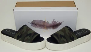 Jessica Simpson Ezira Size 8 M EU 38.5 Women's Slide Platform Sandals Green Camo - Picture 1 of 12