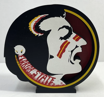 FLORIDA STATE SEMINOLES LICENSED SHELIA'S NCAA FOOTBALL WOOD PLAQUE/SIGN - Image 1 of 4