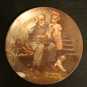 vintage Knowles Norman Rockwell Plate - “The Cobbler” full art - Picture 1 of 5