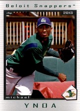 2013 Beloit Snappers Grandstand #31 Michael Ynoa Dominican Republic DR Card