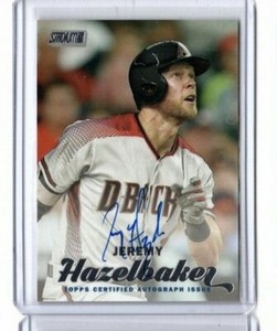 2017 Stadium Club Autographs #SCA-JH Jeremy Hazelbaker Auto Arizona Diamondbacks
