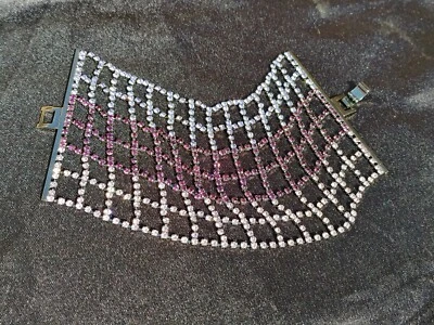 Suzanne somers链/水钻手链蓝色、红色、粉色。 带盒 — 第 1/4 张图片