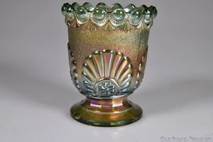 pre-1940 SHELL & JEWELS by Westmoreland AQUA IRID Sugar Bowl - no cover - Picture 1 of 4