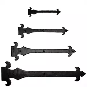 2 Pack 6" 9" 12" 16" Decorative Dummy Strap Hinge, Rustic False Hinge, Iron Faux - Picture 1 of 13