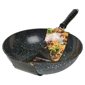 Deep Saute Non Stick Wok Pans Ceramic Coated Induction Chinese Stir Fry Frying - Picture 1 of 14