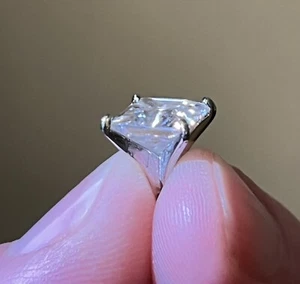 Princess Cut Real Loose Moissanite. 8mm Square Princess 2CTW - Picture 1 of 3