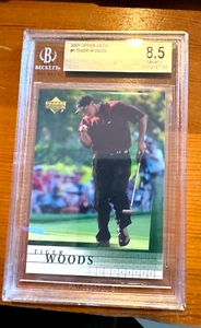2001 UPPER DECK TIGER WOODS RC ROOKIE #1 BGS 8.5 NM-MT+ - Picture 1 of 1
