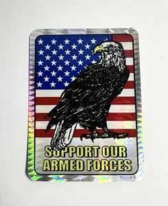 Calcomanía adhesiva de aluminio de 3-1/2" X 2-1/2" Support Our Armed Forces - Imagen 1 de 1
