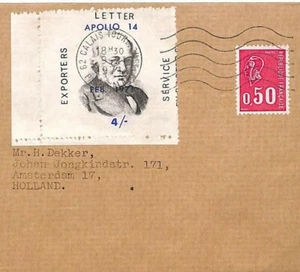 GB Cover STRIKE France Mixed Franking ROWLAND HILL *Apollo 14* SPACE 1971 S182 - Picture 1 of 6