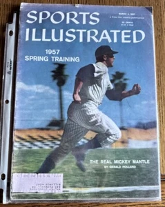 Revista SPORTS ILLUSTRATED V6, #9 Edición 3/4/1957 MICKEY MANTLE Entrenamiento de Primavera - Imagen 1 de 5