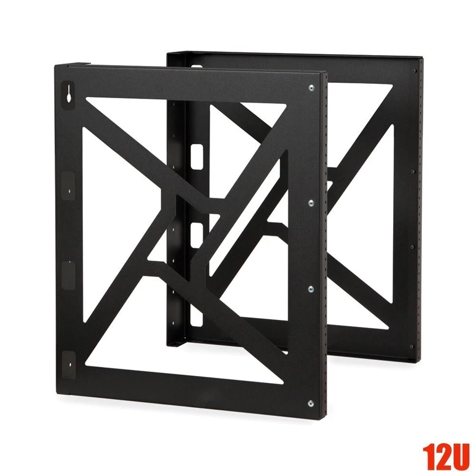 12U Wall Mount Rack Ceiling Mountable Network Server Data Adjustable Width Depth - Image 1 of 4