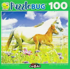 NEW Puzzlebug 100 Piece Jigsaw Puzzle ~ Welsh Mountain Pony Mother and Foal - Picture 1 of 1