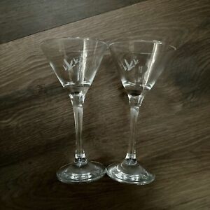 Limited Edition Grey Goose Martini Glasses Set of 2 Glasses 7 Inches Tall