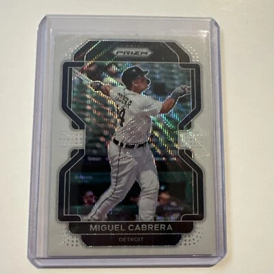 2022 Panini Prizm #211 Miguel Cabrera White Wave Prizm Detroit Tigers - Image 1 of 2