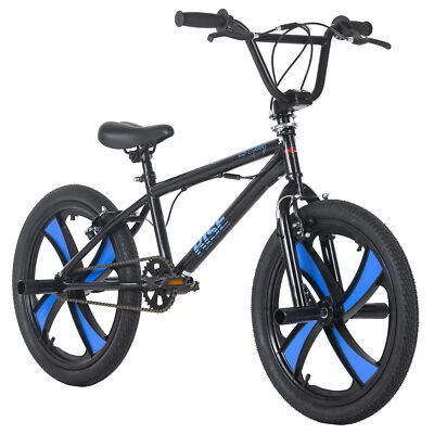 BMX Freestyle 20 Zoll Bike Kinder Rise schwarz-blau 4 Pegs 544B - Bild 1 von 4