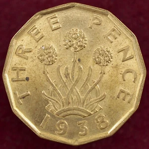 GB Threepence 1938 (J0303) - Picture 1 of 2