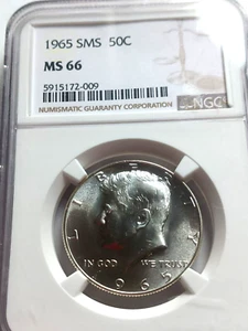 1965 KENNEDY HALF DOLLAR SMS NGC MS66 - Picture 1 of 4