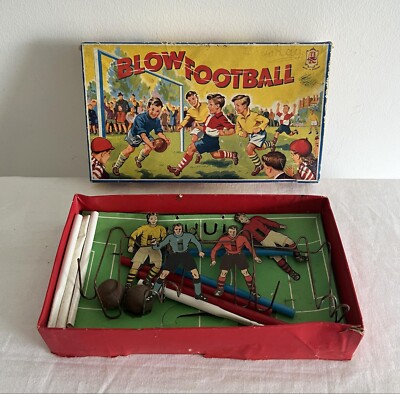 Blow Football in Vintage Manufacture Board and Traditional Games for ...